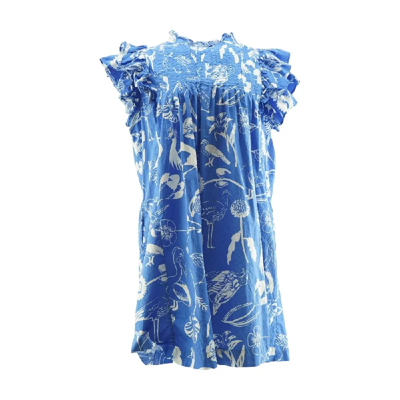 Weekend Flash Sale Blue Floral Midi Dress
