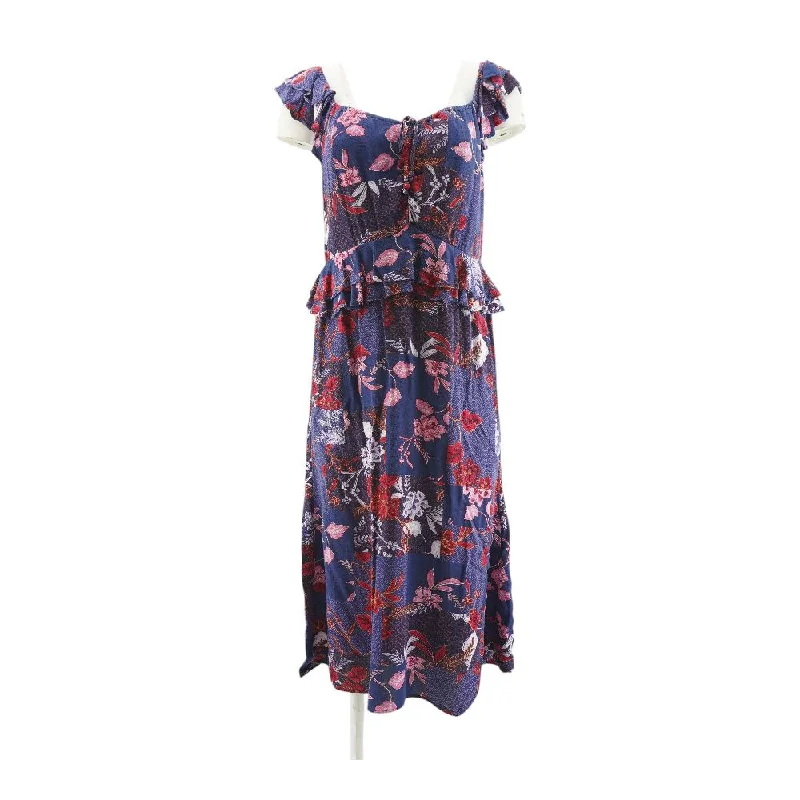 Deep Discounts Blue Floral Midi Dress