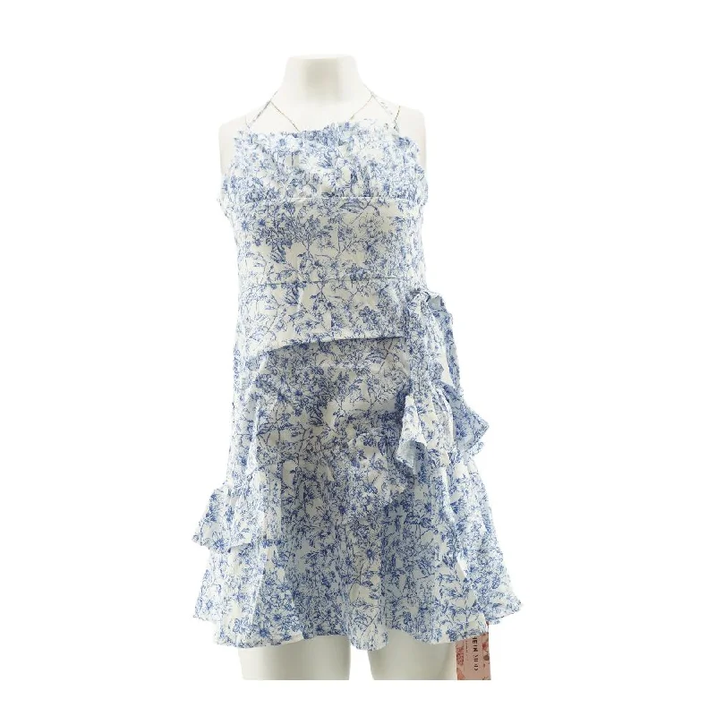 Special Savings Blue Floral Mini Dress