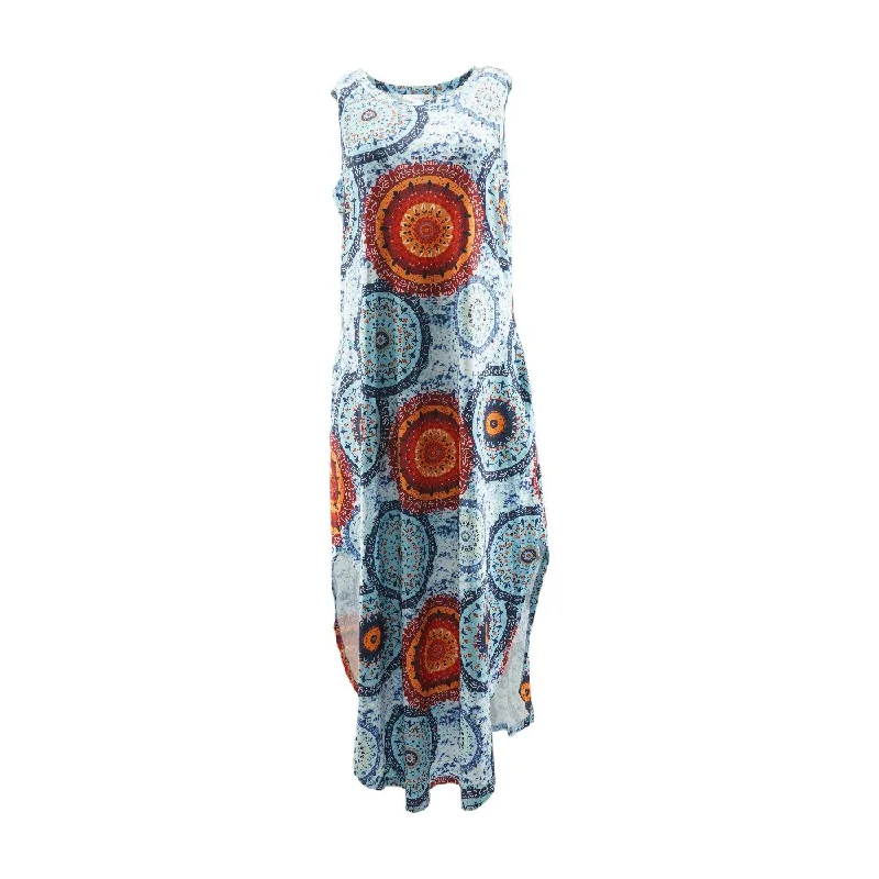 Limited Quantity Blue Graphic Maxi Dress