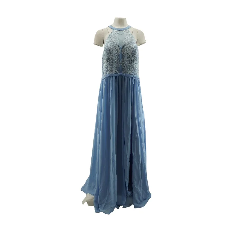 Clearance Sale Blue Solid Maxi Dress
