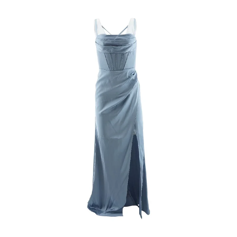 Clearance Event Blue Solid Maxi Dress