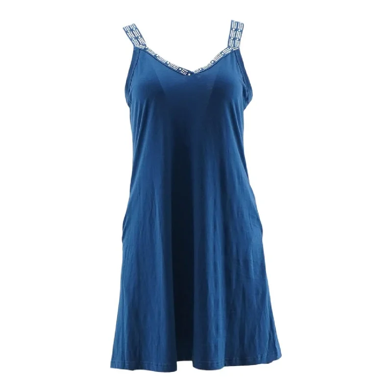 Discount Deals Blue Solid Midi Dress