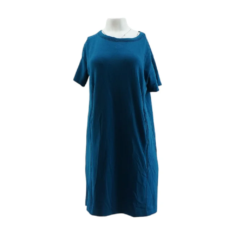 Deal of the Week Blue Solid Midi Dress