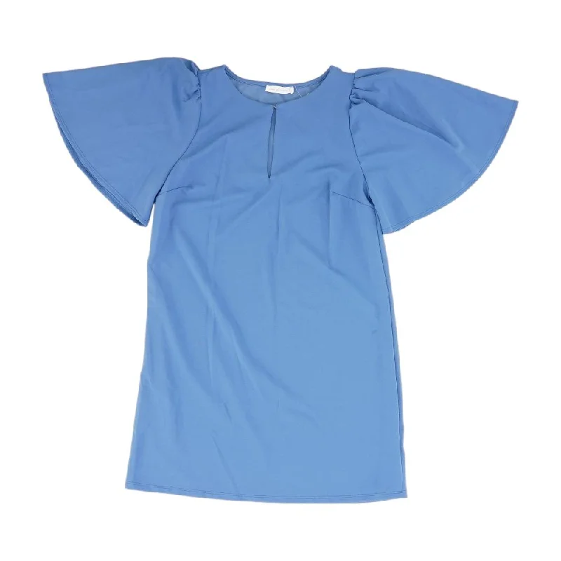 Bargain Prices Blue Solid Midi Dress