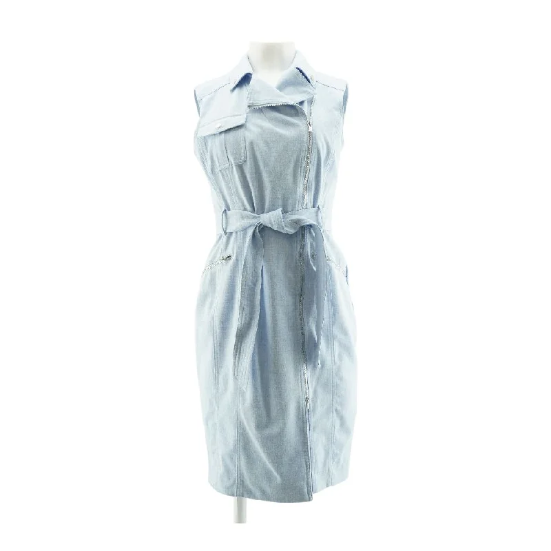 Bonus Savings Blue Solid Midi Dress
