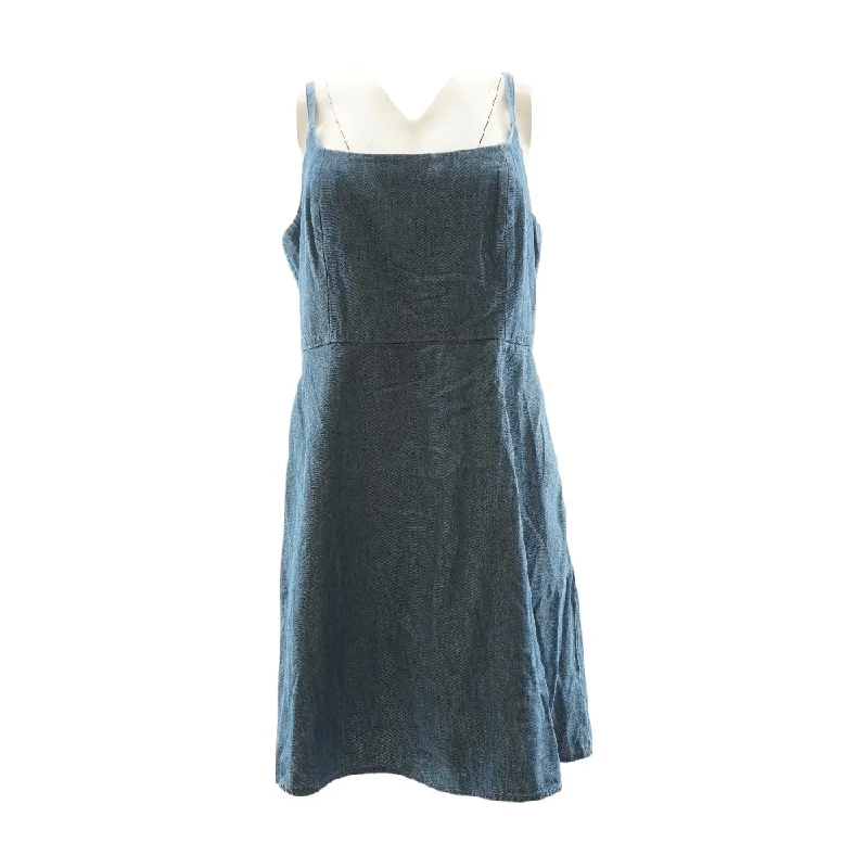 Price Drop Alert Blue Solid Midi Dress