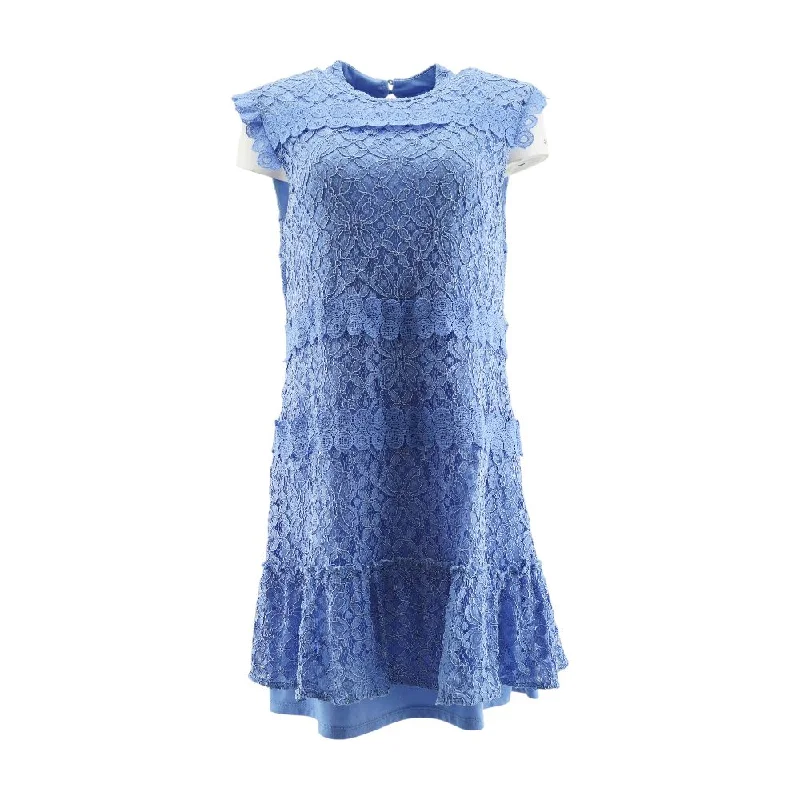 Daily Deals Blue Solid Midi Dress
