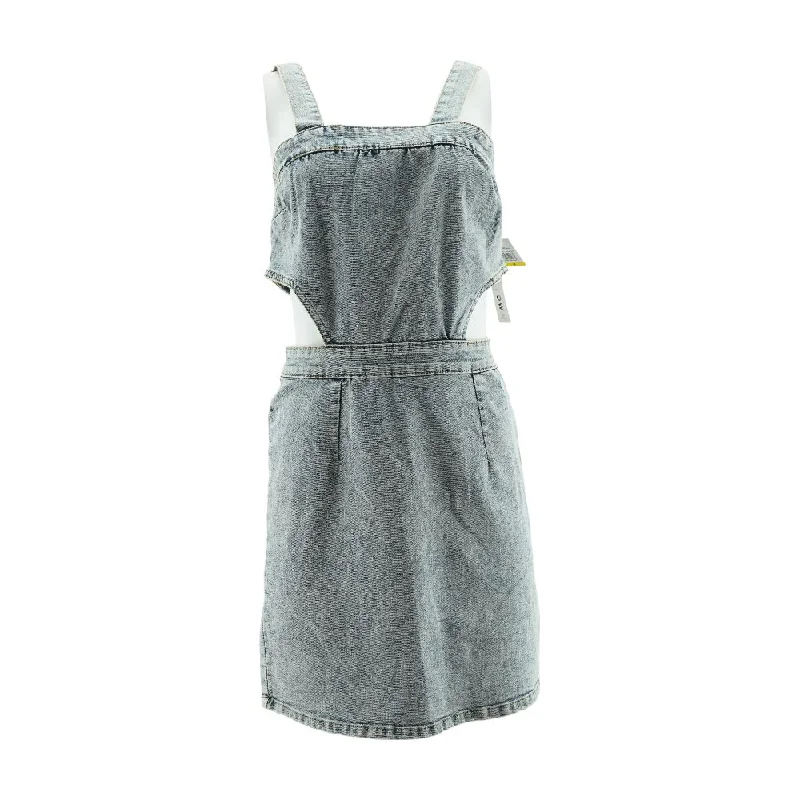 Exclusive Preview Blue Solid Mini Dress