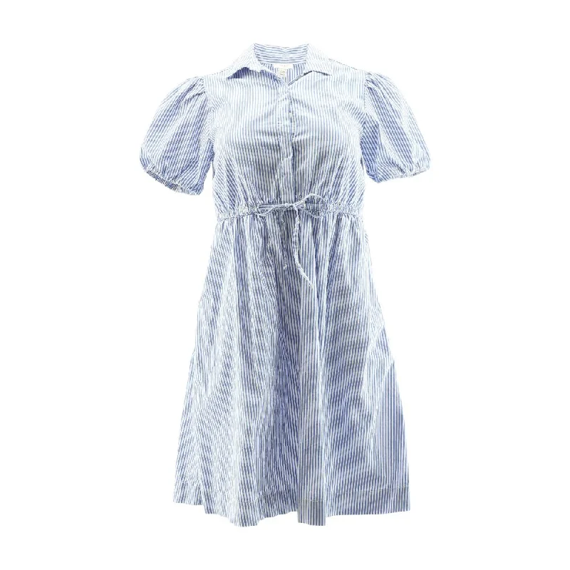 Deal Zone Blue Striped Midi Dress