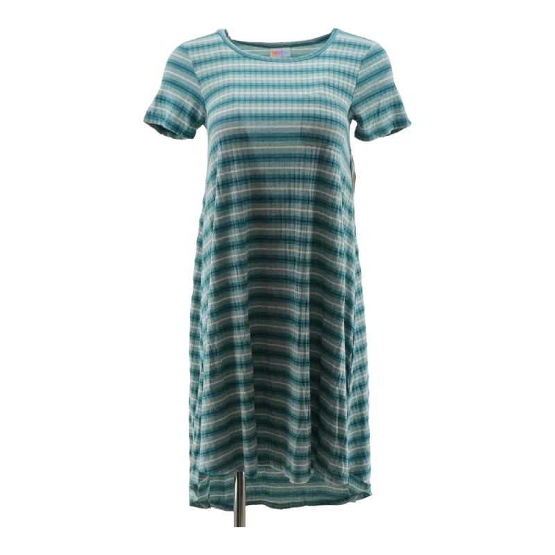 Overstock Blue Striped Midi Dress