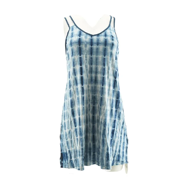 Huge Discounts Blue Tie Dye Mini Dress