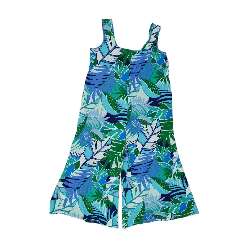 Final Markdown Blue Tropical Jumpsuit