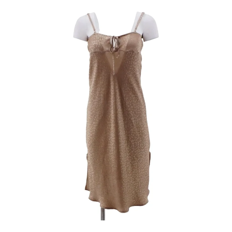Stock Clearance Bronze Animal Print Midi Dress