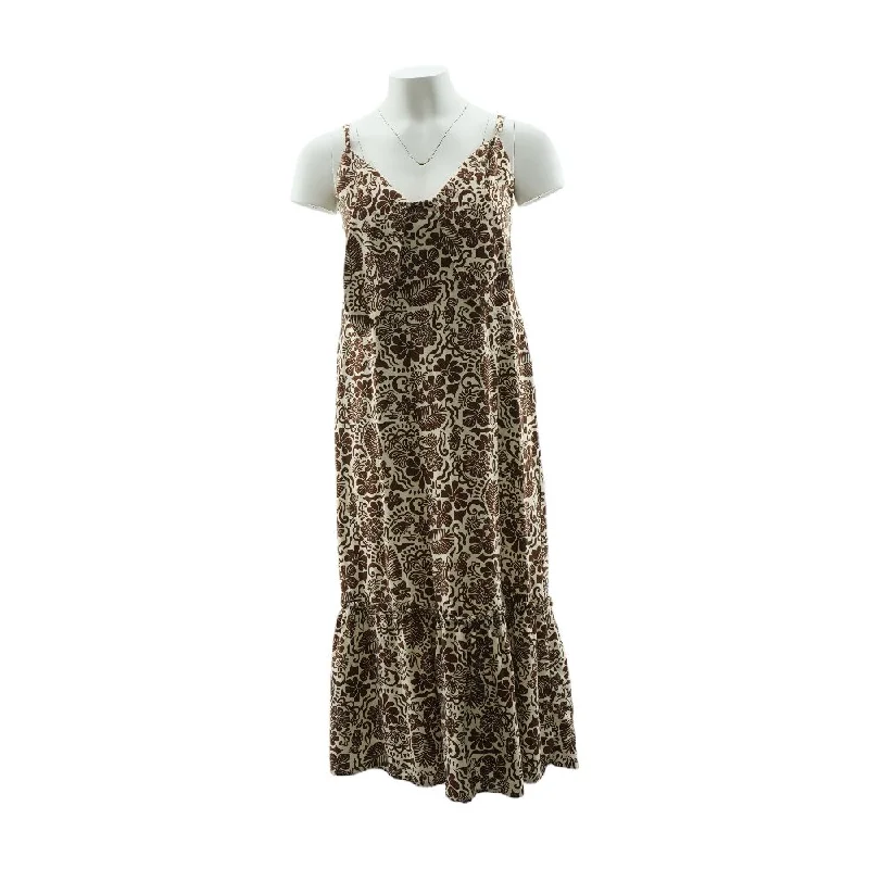 Super Sale Brown Floral Maxi Dress