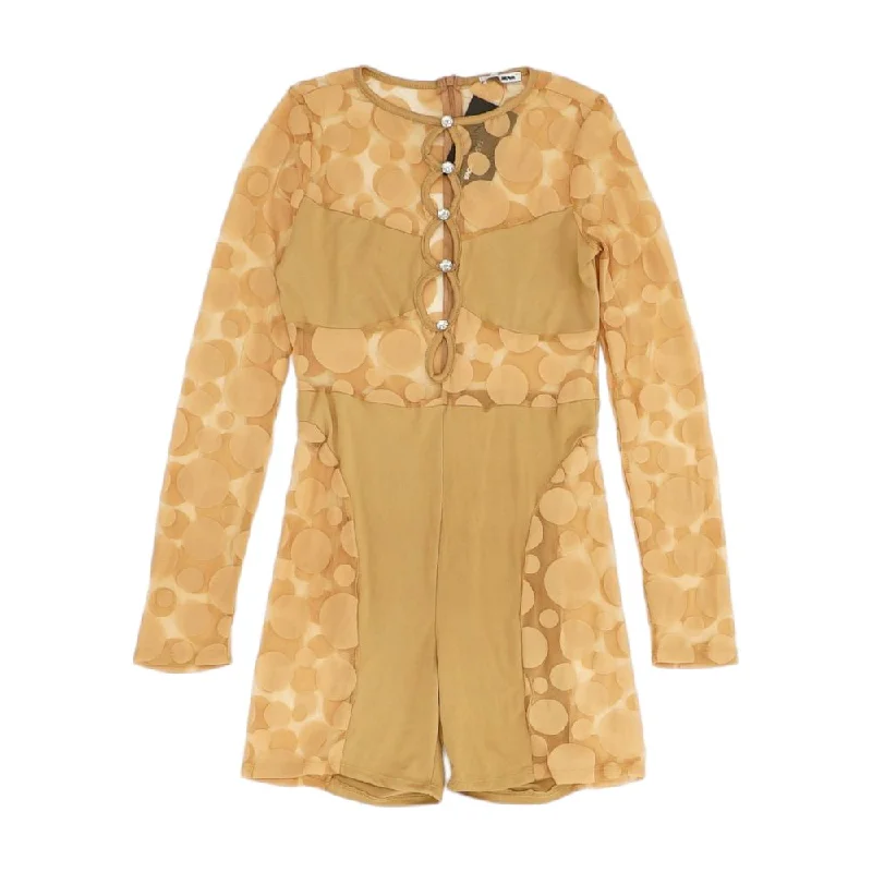 Midnight Madness Brown Polka Dot Romper