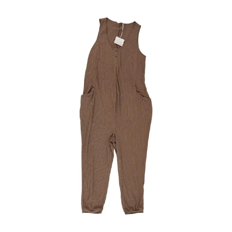 Seasonal Sale Brown Solid Jumpsuit