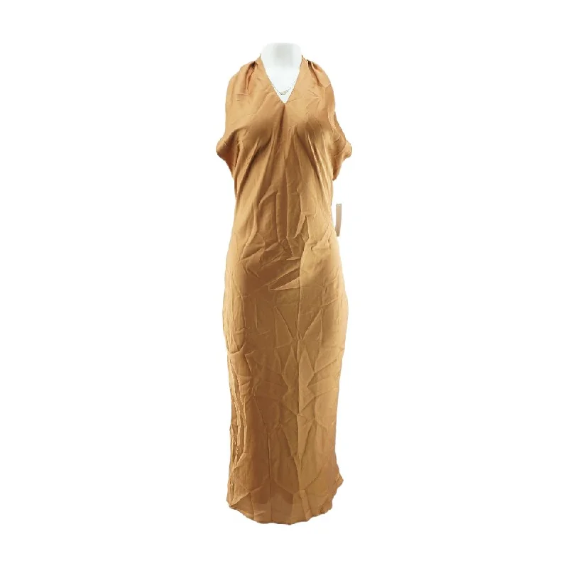 Great Deals Brown Solid Maxi Dress