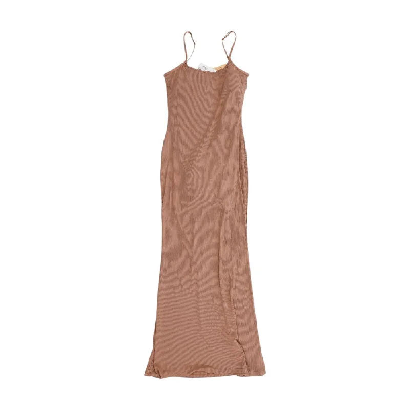 Amazing Deals Brown Solid Maxi Dress