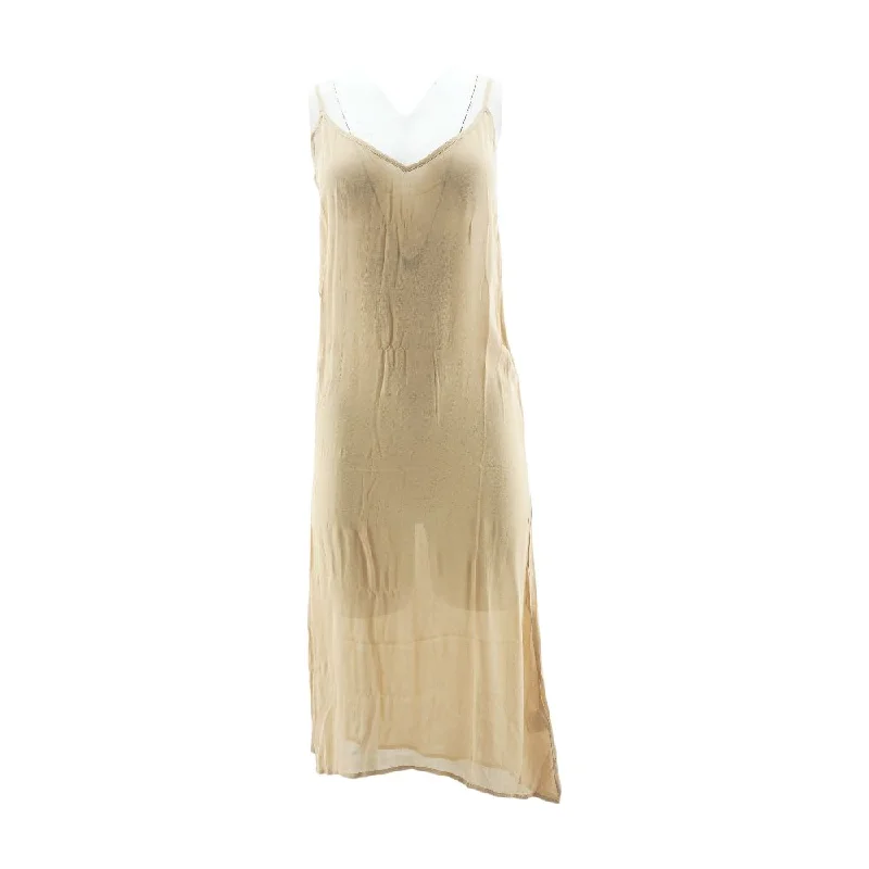Savings Event Brown Solid Midi Dress