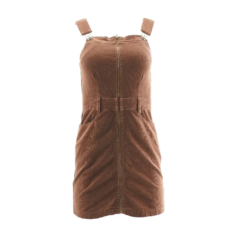 Amazing Deals Brown Solid Mini Dress