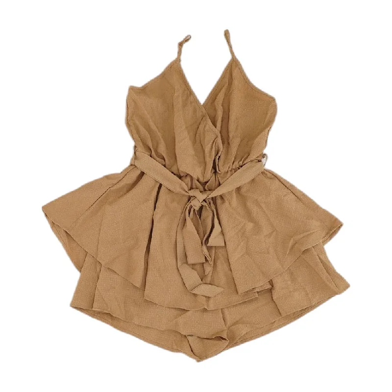Sale Event Brown Solid Romper