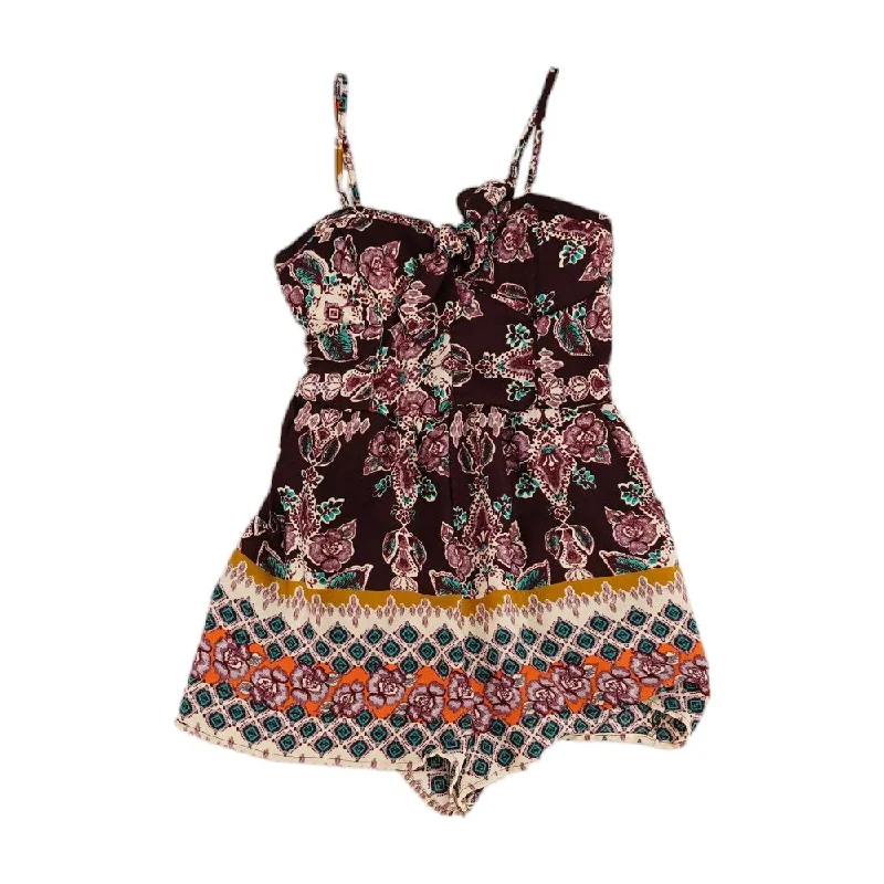 Bargain Prices Burgundy Floral Romper