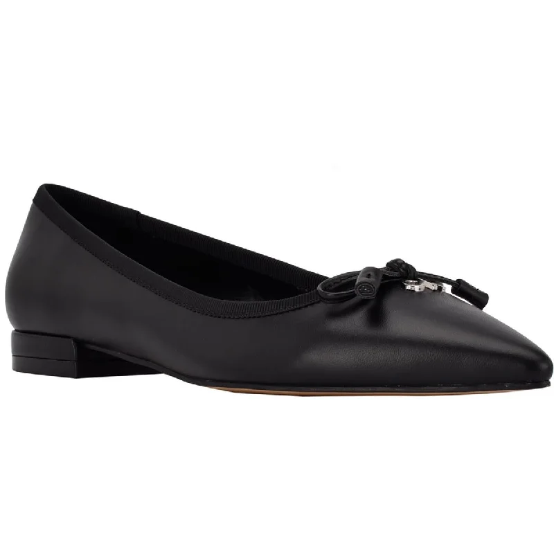 Year-End Sale Calvin Klein Womens Kirra 2 Faux Leather Pointed Toe Ballet Flats