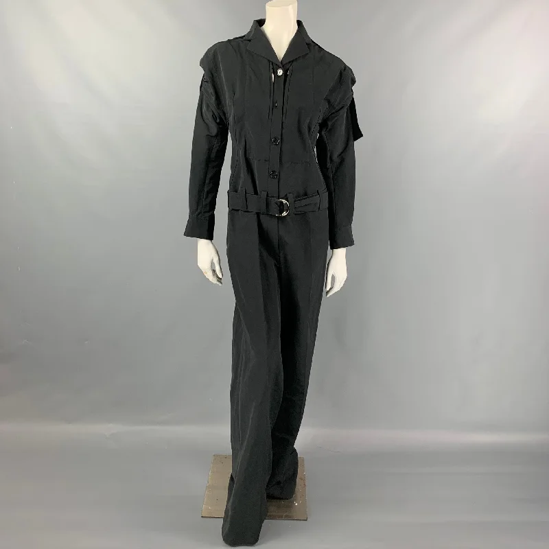 Best Deals CELINE Size S Black Cotton Cargo Jumpsuit