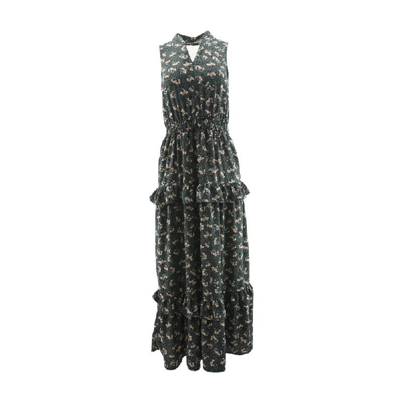 Sale Event Charcoal Floral Maxi Dress