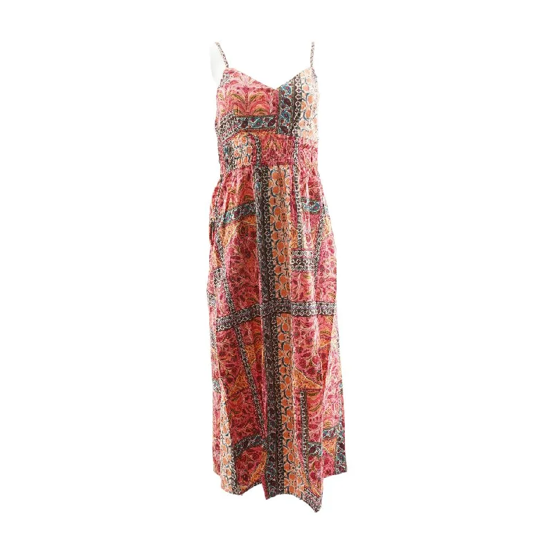 Deal Dash Coral Graphic Midi Dress