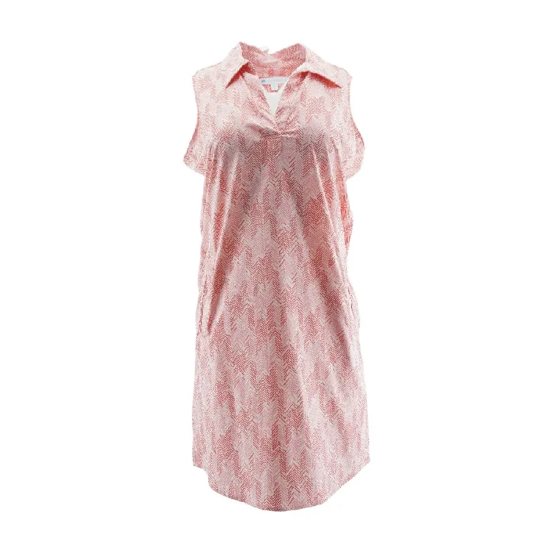 Weekend Deal Coral Graphic Midi Dress