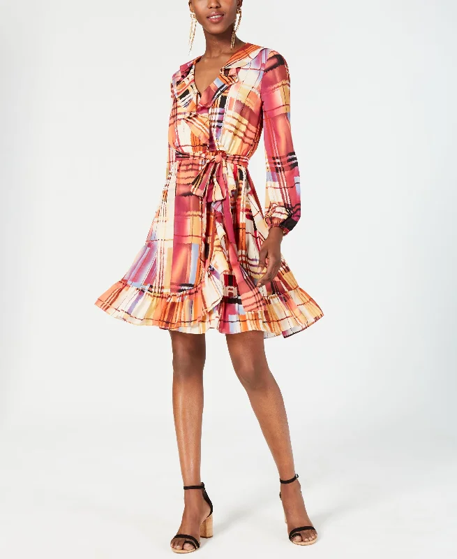 Hurry In INC Flounce-Hem A-Line Dress