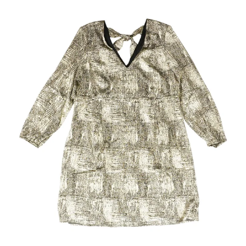 Overstock Sale Gold Misc Midi Dress