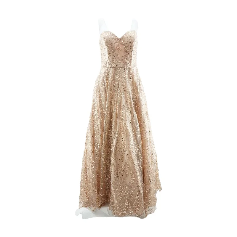 Exclusive Online Offer Gold Solid Maxi Dress