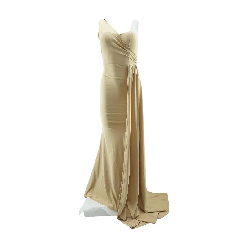 Doorbuster Deal Gold Solid Maxi Dress