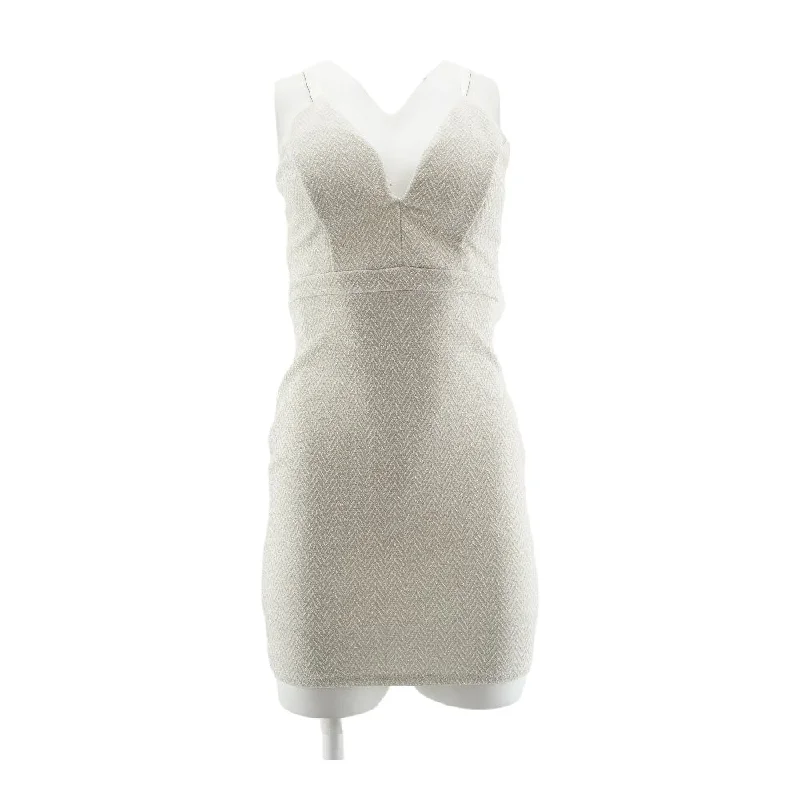 Deal Zone Gray Chevron Mini Dress