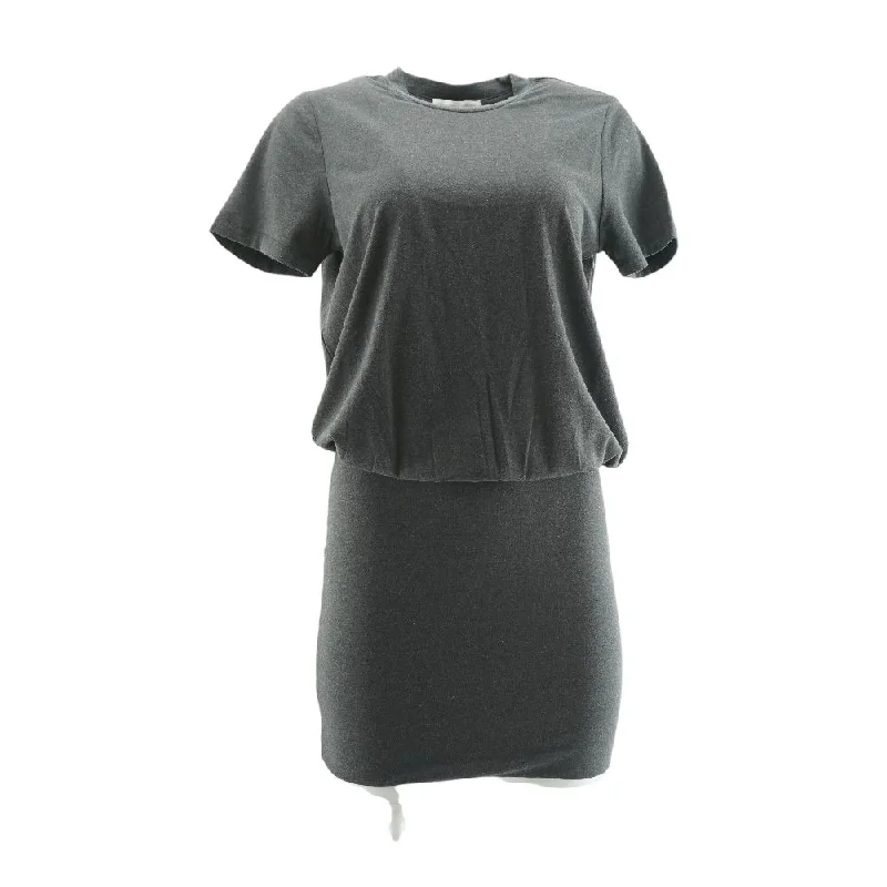 Clearance Items Gray Solid Midi Dress