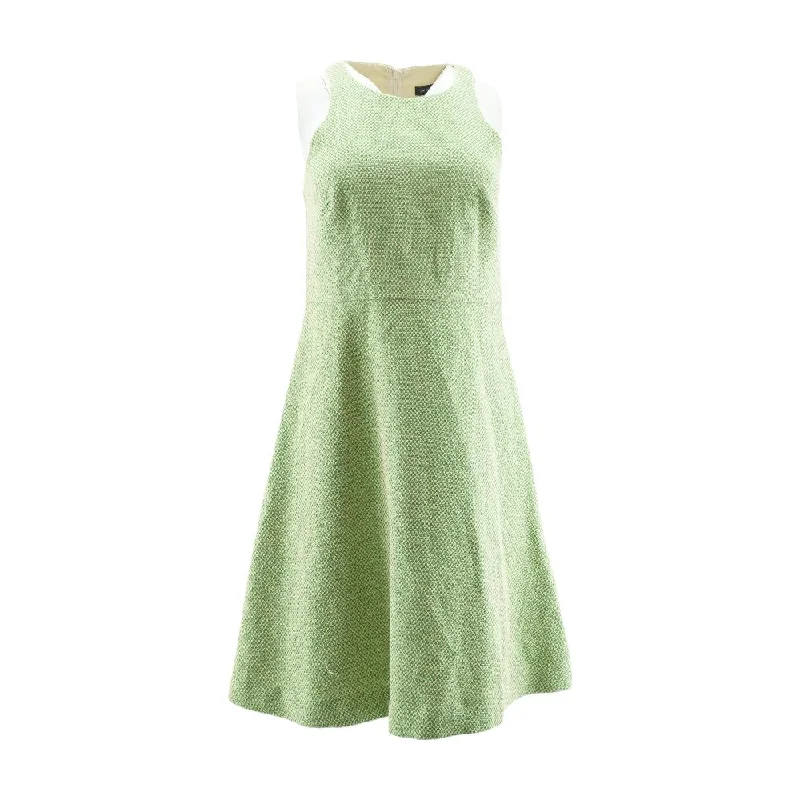 Anniversary Sale Green Check Midi Dress