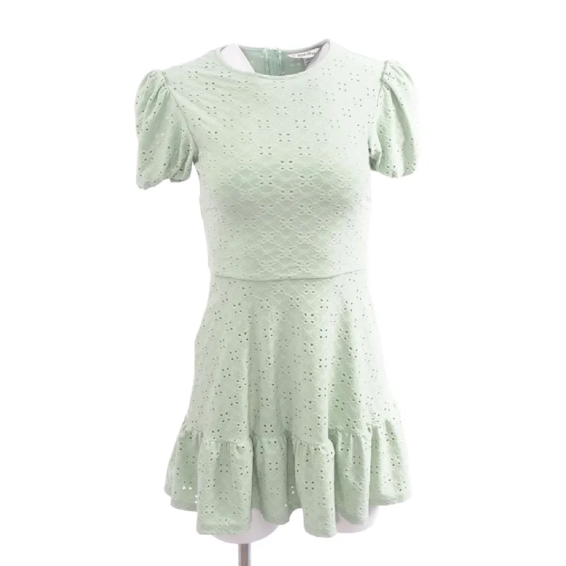 Can't Miss Green Eyelet Midi Dress