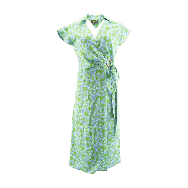 Price Blitz Green Graphic Midi Dress