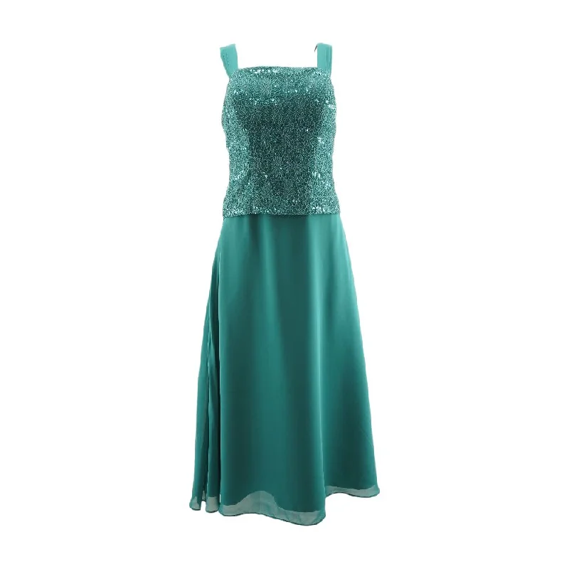 Act Now Green Solid Maxi Dress