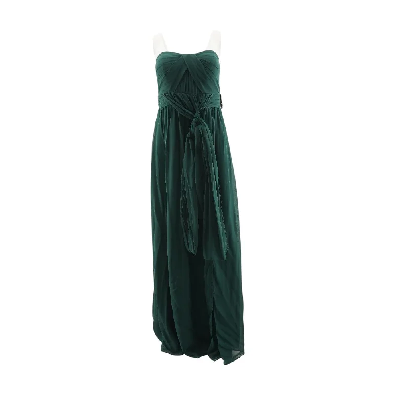 Early Access Green Solid Maxi Dress