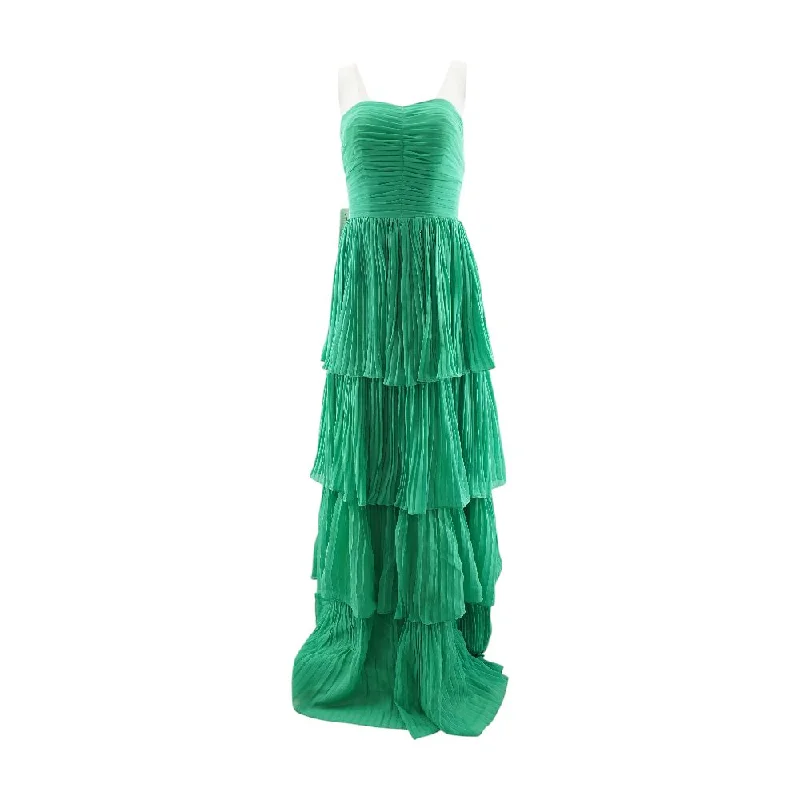 Closeout Green Solid Maxi Dress
