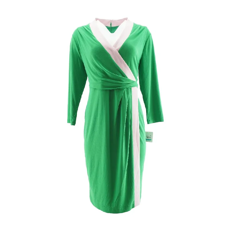 Extra Savings Green Solid Midi Dress