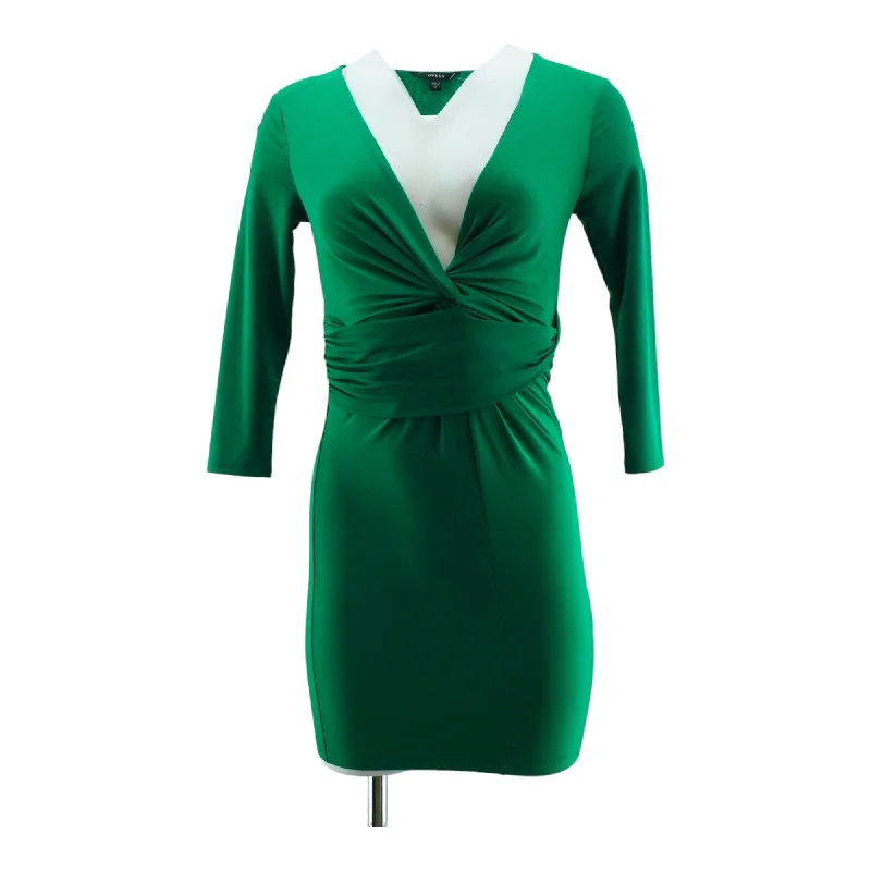 Deep Discounts Green Solid Mini Dress