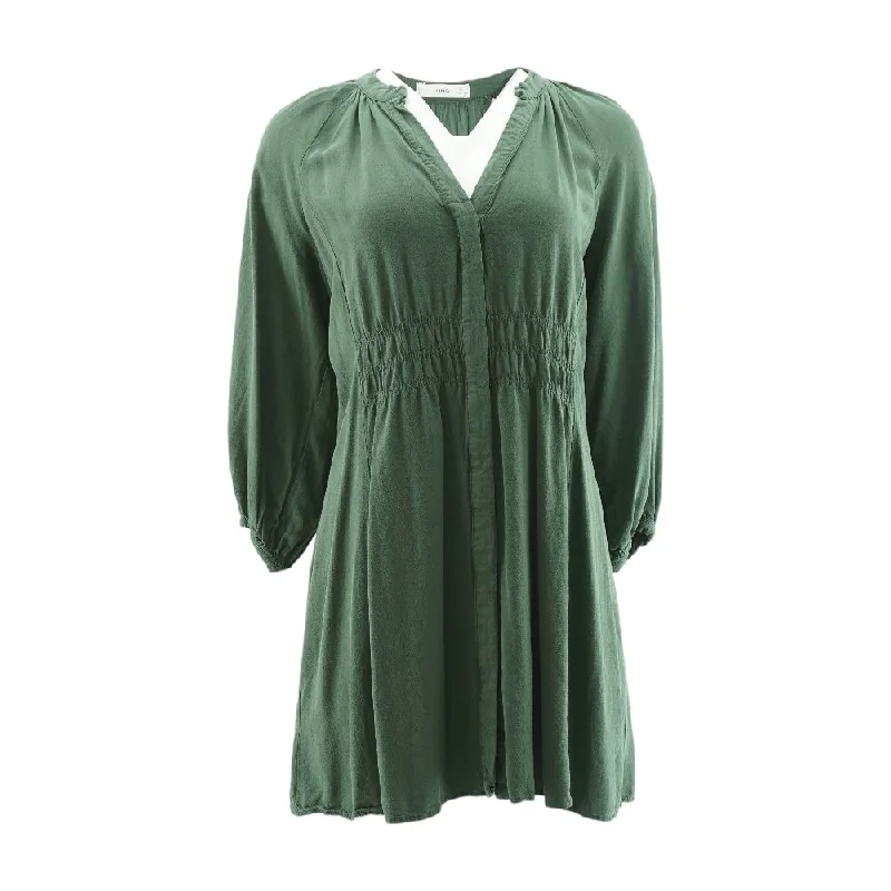 Midnight Madness Green Solid Mini Dress
