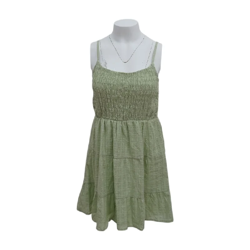 Low Prices Green Solid Mini Dress