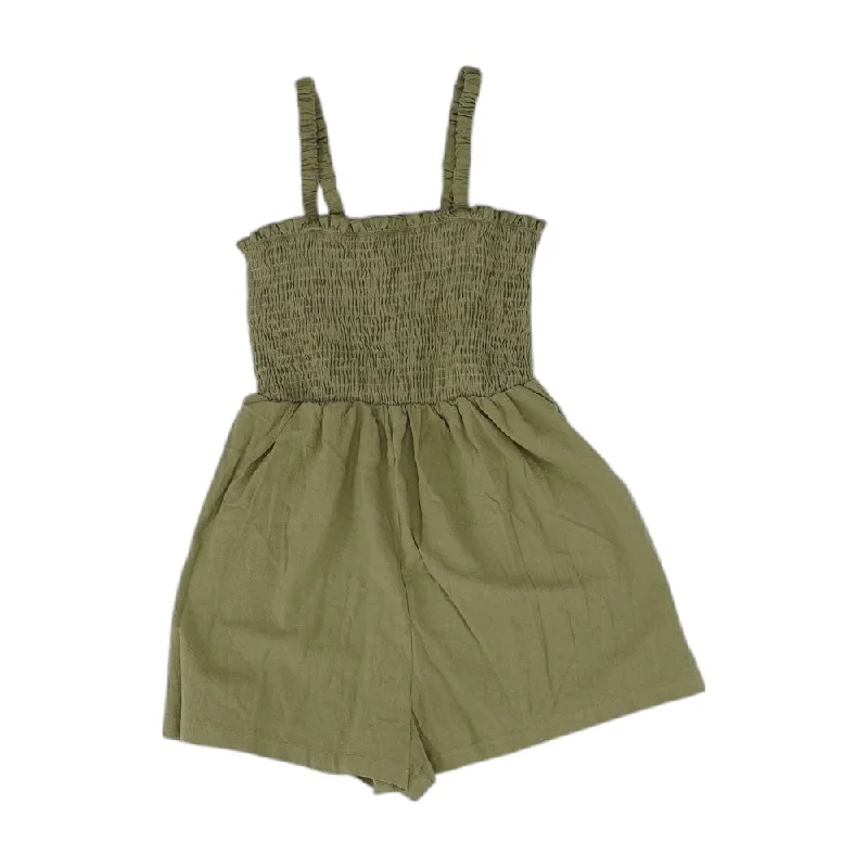 Stock Up and Save Green Solid Romper