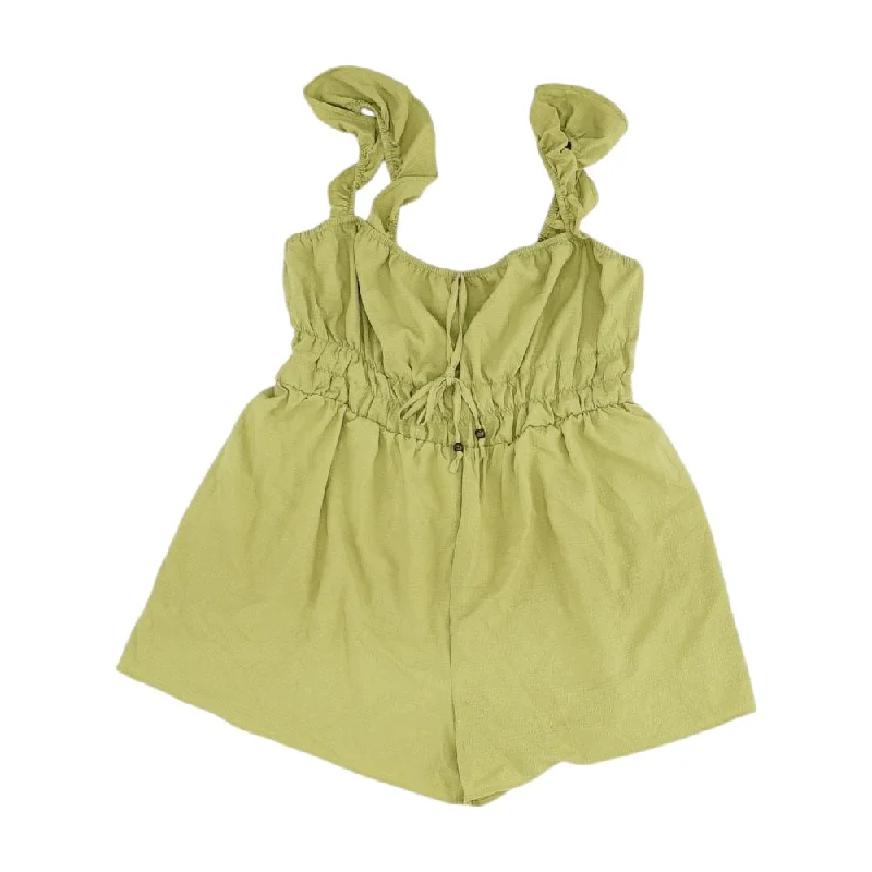 Massive Deals Green Solid Romper